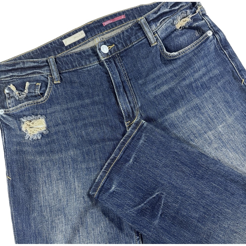 Pilcro Heritage Boyfriend Jeans Womens 29 Distressed‎ Dark Anthropologie Stretch